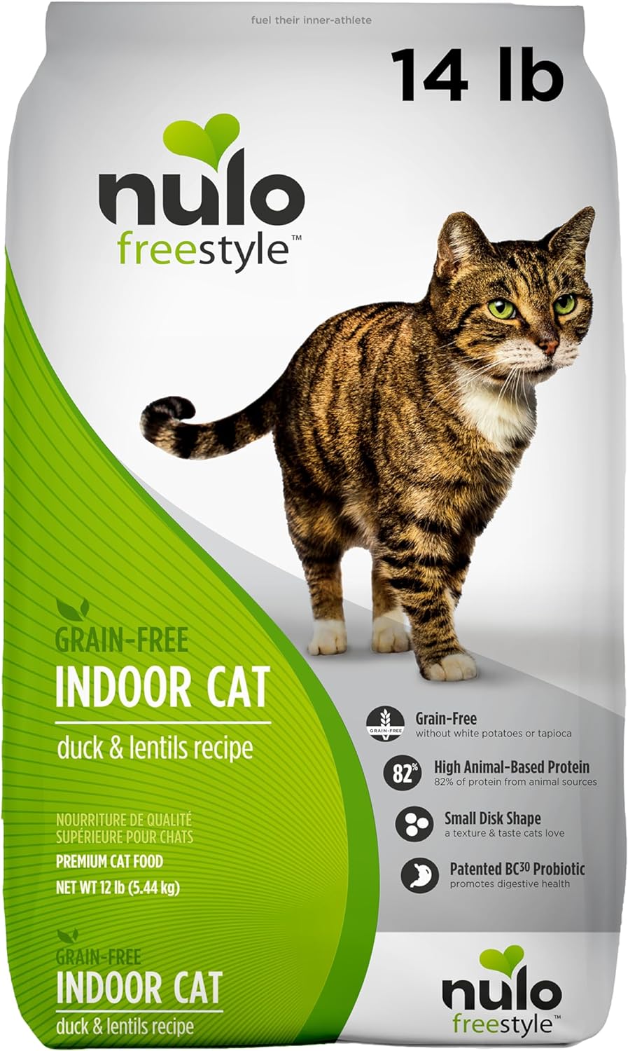 Nulo Freestyle Indoor Cat Food, Premium Grain-Free Dry Small Bite Kibble, All Natural Animal Protein Recipe With Bc30 Probiotic For Digestive Health Support 14 Pound (Pack Of 1)