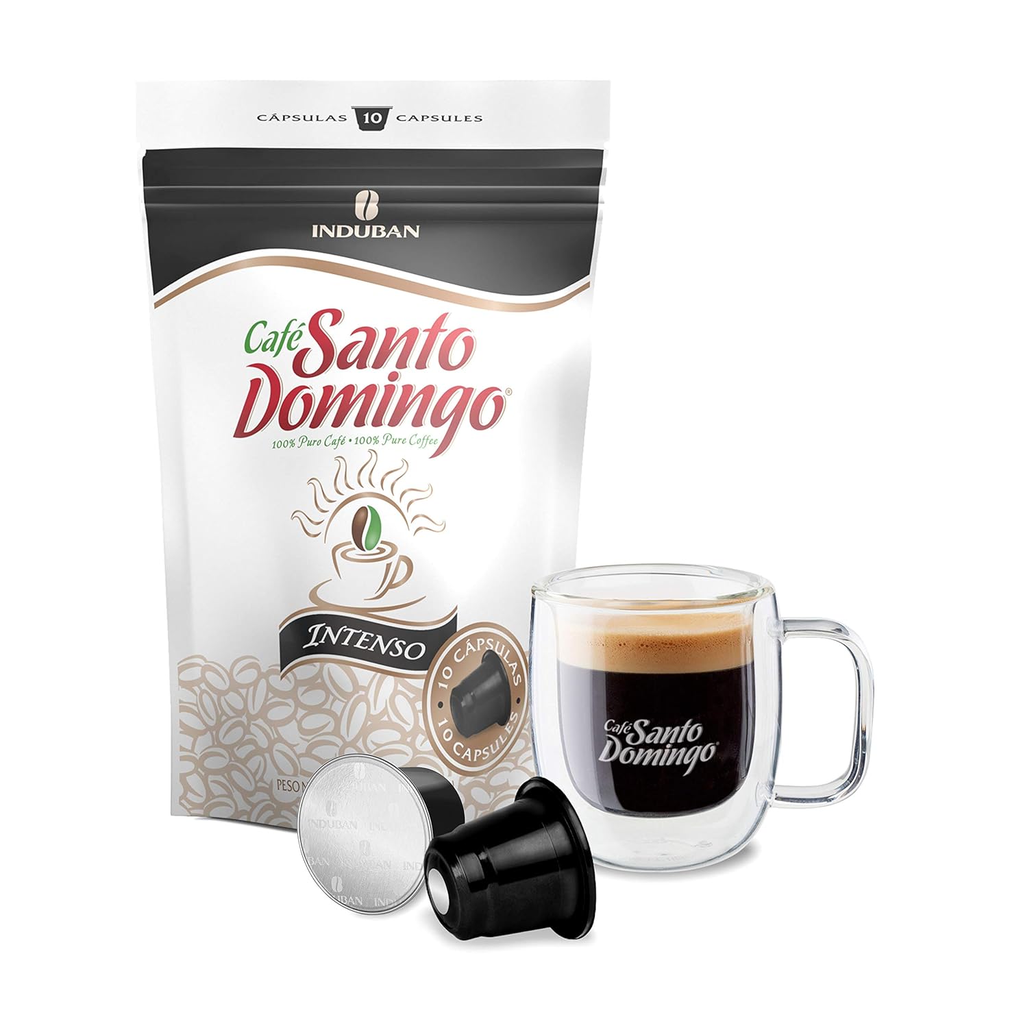 Santo Domingo Coffee Intenso Capsules - Compatible with Nespresso Original Brewers - Product from the Dominican Republic (10 Count) : Grocery & Gourmet Food