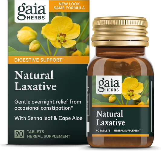 Gaia Herbs Rapidrelief Natural Laxative Tablets, 90 Count (Pack of 2)