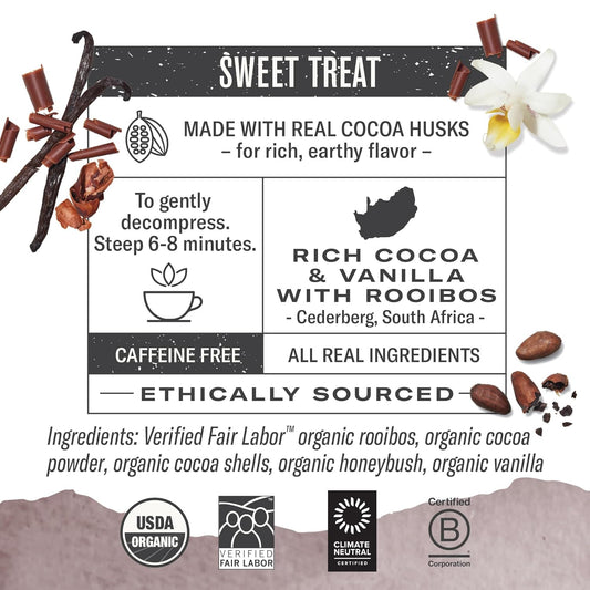 Numi Organic Rooibos Tea, 100 Tea Bags, South African Red Tea, Caffeine Free Herbal Tea