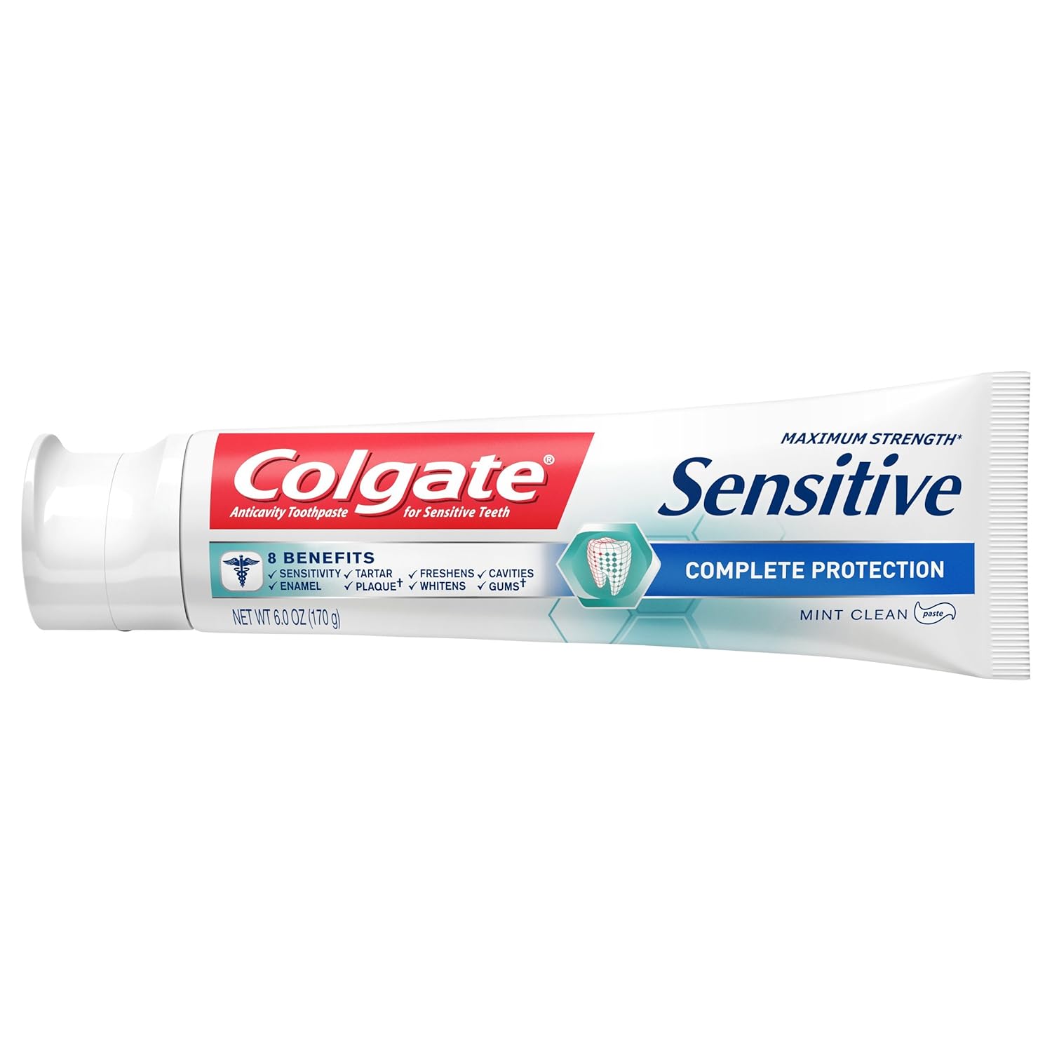 Colgate Sensitive Toothpaste, Complete Protection, Mint Clean - 6 ounce (Pack of 2) : Beauty & Personal Care