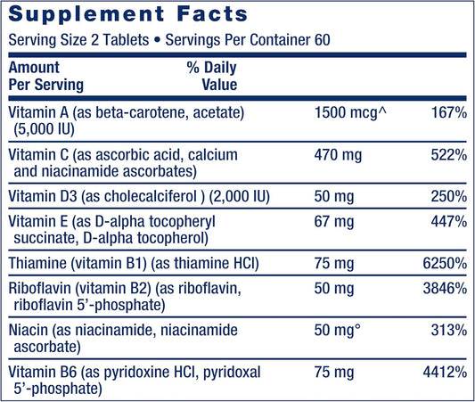 Life Extension Two-Per-Day High Potency Multi-Vitamin & Mineral Supplement - Vitamins, Minerals, Plant Extracts, Quercetin, 5-Mthf Folate & More - Gluten-Free - Non-Gmo - 120 Tablets