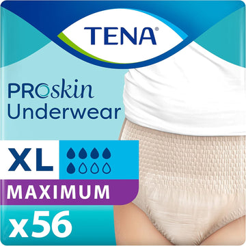 Tena Incontinence Underwear For Women, Maximum Absorbency, Proskin - X-Large - 56 Count