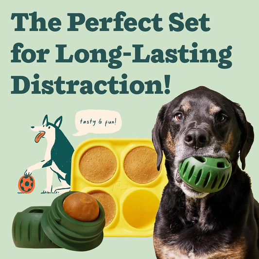 Woof Pupsicle And Treat Tray - Long-Lasting Interactive Dog Toys For Boredom And Silicone Dog Treat Mold For Dog Treats - Reusable, Dishwasher Safe - Dog Toys For Large Dogs 25-75 Lbs