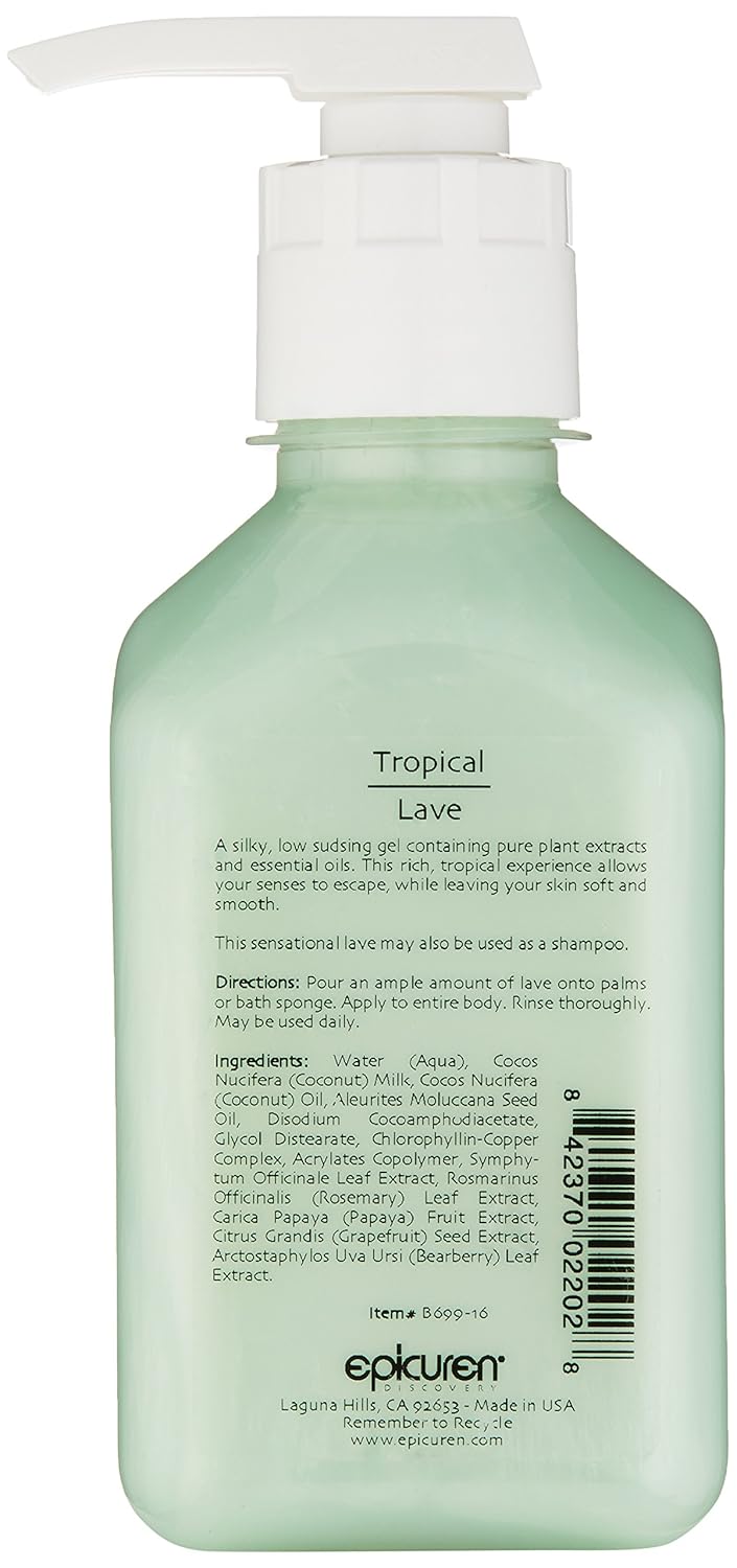 Epicuren Discovery Tropical Lave, Coconut, 16 Oz. : Beauty & Personal Care