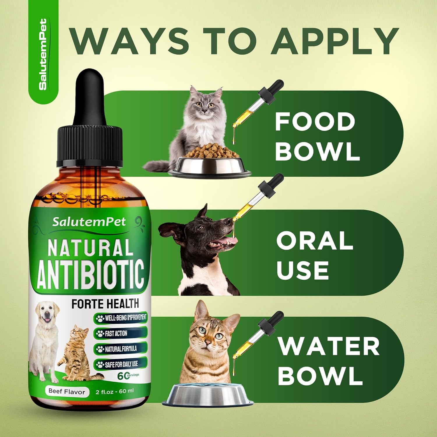 Natural Herbal Supplement | Pet antibiotic | Natural antibiotics for Dogs | Antibiotics for Dogs | Natural antibiotics for Cats | Antibiotic for Cats| 2 Oz : Pet Supplies