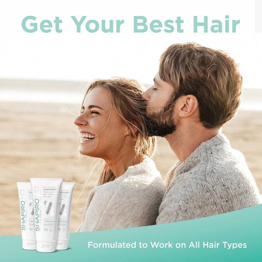 Hair Loss Conditioner | DHT Fighting Vegan Formula for Thinning Hair Developed by Dermatologists | Experience Healthier, Fuller and Thicker Looking Hair - Shapiro MD | 1-Month Supply