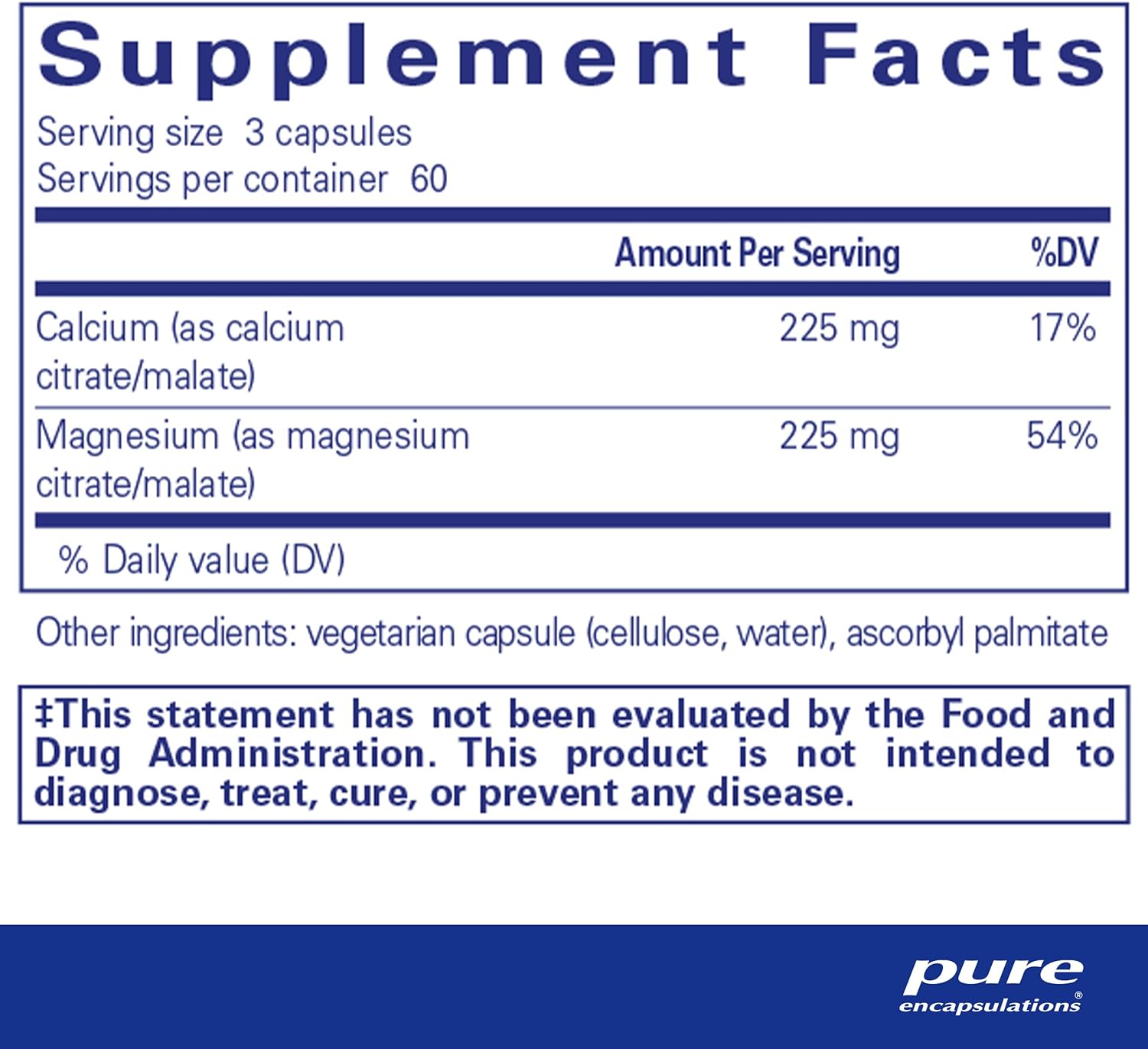 Pure Encapsulations Calcium Magnesium (Citrate/Malate) | Supplement to Support Bone and Cardiovascular Health* | 180 Capsules