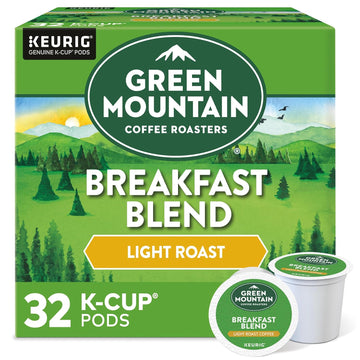 Green Mountain Coffee Roasters Breakfast Blend Keurig Single-Serve K-Cup Pods, Light Roast Coffee, 32 Count