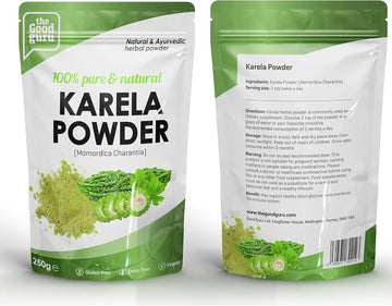 Ayurvedic Karela Powder Blood Sugar Levels | Diabetic | Metabolic | Bitter Melon Powder | Rich In Vitamin A, C, And Calcium | Healthy Blood Sugar Levels | Zip Lock Bag 250G (250G (Pack Of 1))
