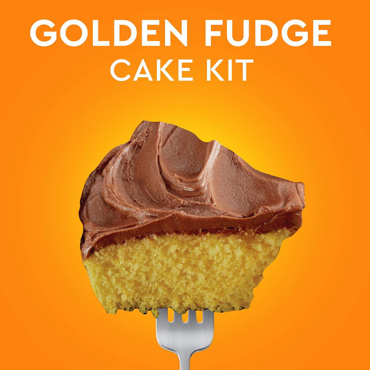 Duncan Hines Easy Cake Kit Golden Fudge Cake Mix, 8.4 OZ