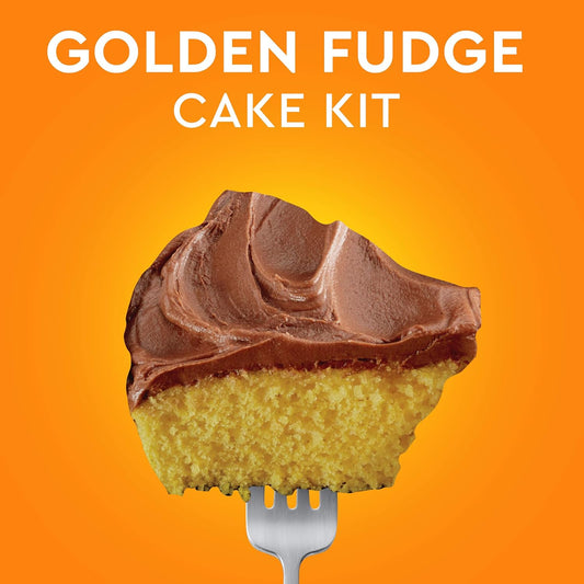 Duncan Hines Easy Cake Kit Golden Fudge Cake Mix, 8.4 Oz