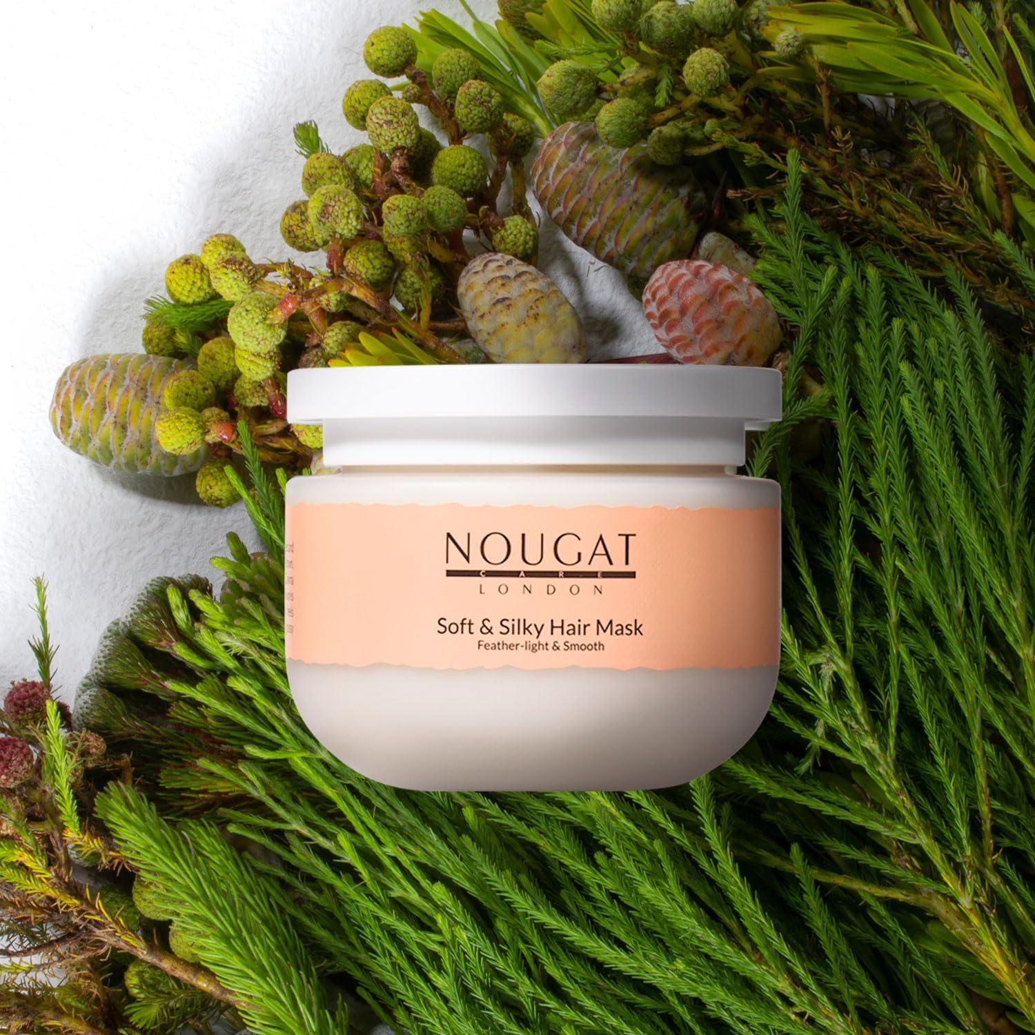 Nougat London Soft & Silky Hair Mask, Intense Hydrating & Nourishing With Botanical Oils, Fast Absorbing, Ideal For Dry Damaged Or Color Treated Hair,Contains Vitamin E,Vitamin B5, Argan Oil 9.17Oz