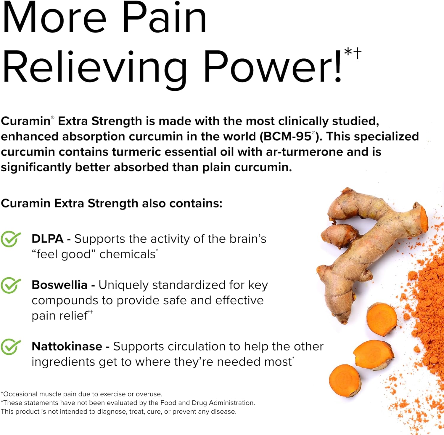 Terry Naturally Curamin Extra Strength - 90 Tablets - Non-Addictive Pain Relief with Curcumin from Turmeric, Boswellia & DLPA - Non-GMO, Vegan, Gluten Free - 30 Servings : Health & Household