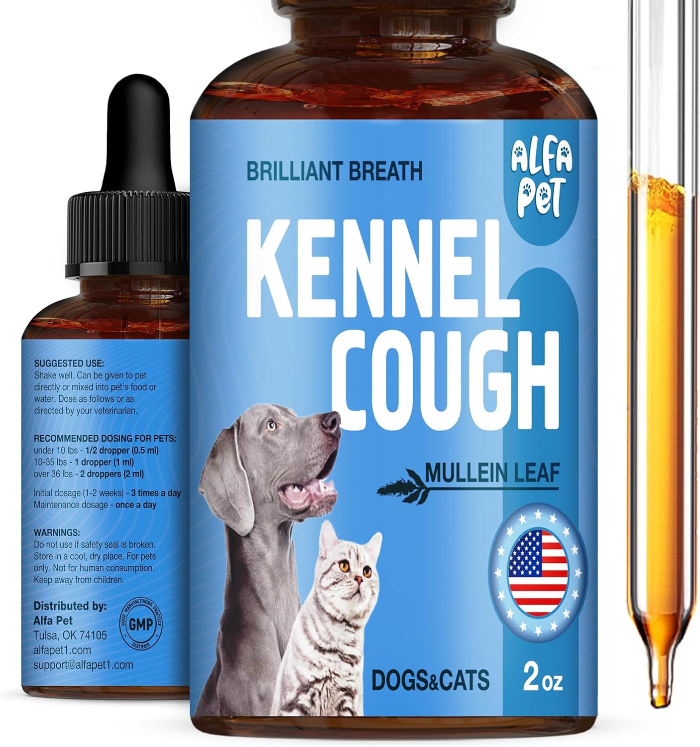 Dog Cough - Kennel Cough - Dog Allergy Relief - Supplements for Dogs & Cats Health - Allergy Relief Immune Supplement for Dogs - for Dry, Wet & Barkly