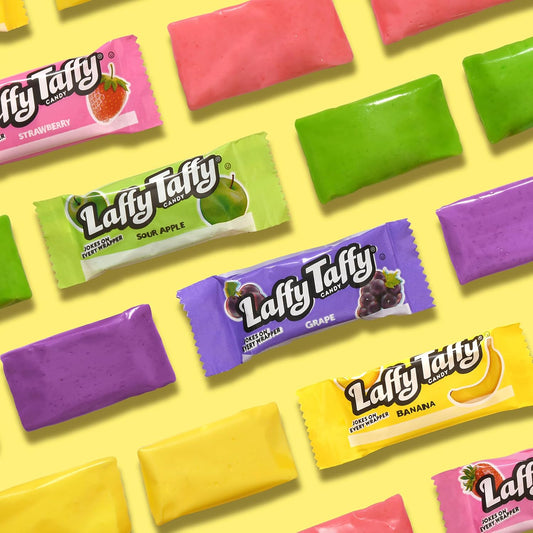 Laffy Taffy Assorted, Mixed Minis Bag, Chewy Candy In A Variety Of Fruity Flavors, Fruity Treat For School, 18.7 Oz (50 Ct)