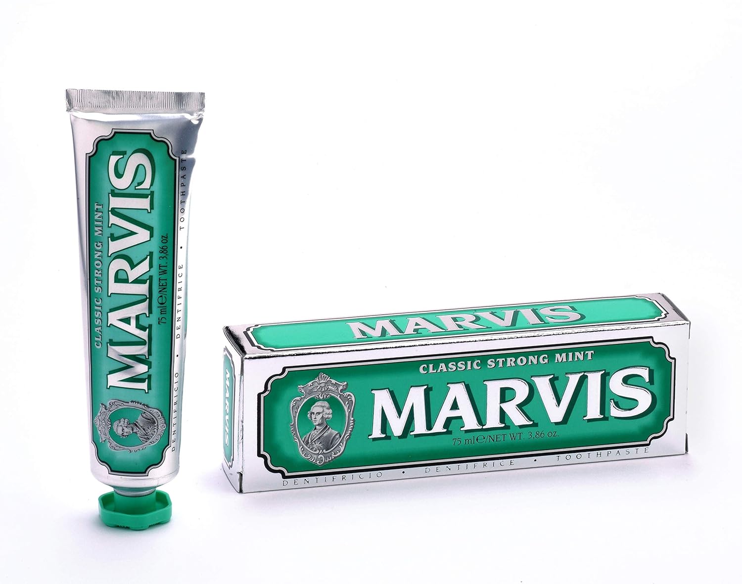 Marvis Jasmin Mint and Classic Strong Mint Toothpaste Set, 3.8 oz : Health & Household