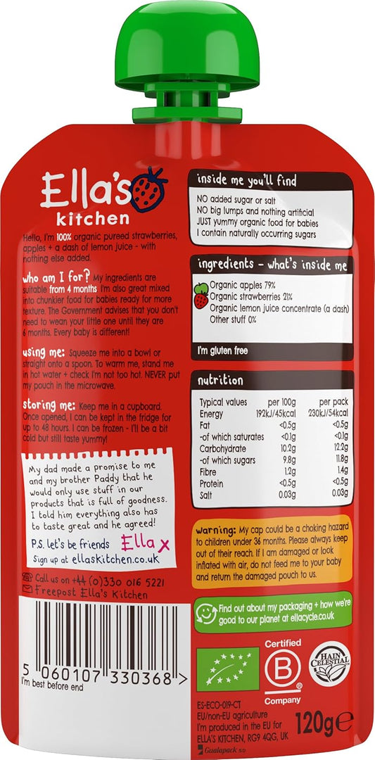 Ella'S Kitchen Organic Mangoes Pears + Papayas, 120G