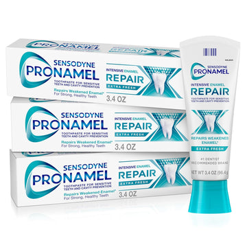 Sensodyne Pronamel Intensive Enamel Repair Toothpaste For Sensitive Teeth, To Reharden And Strengthen Enamel, Extra Fresh - 3.4 Ounces (Pack Of 3)