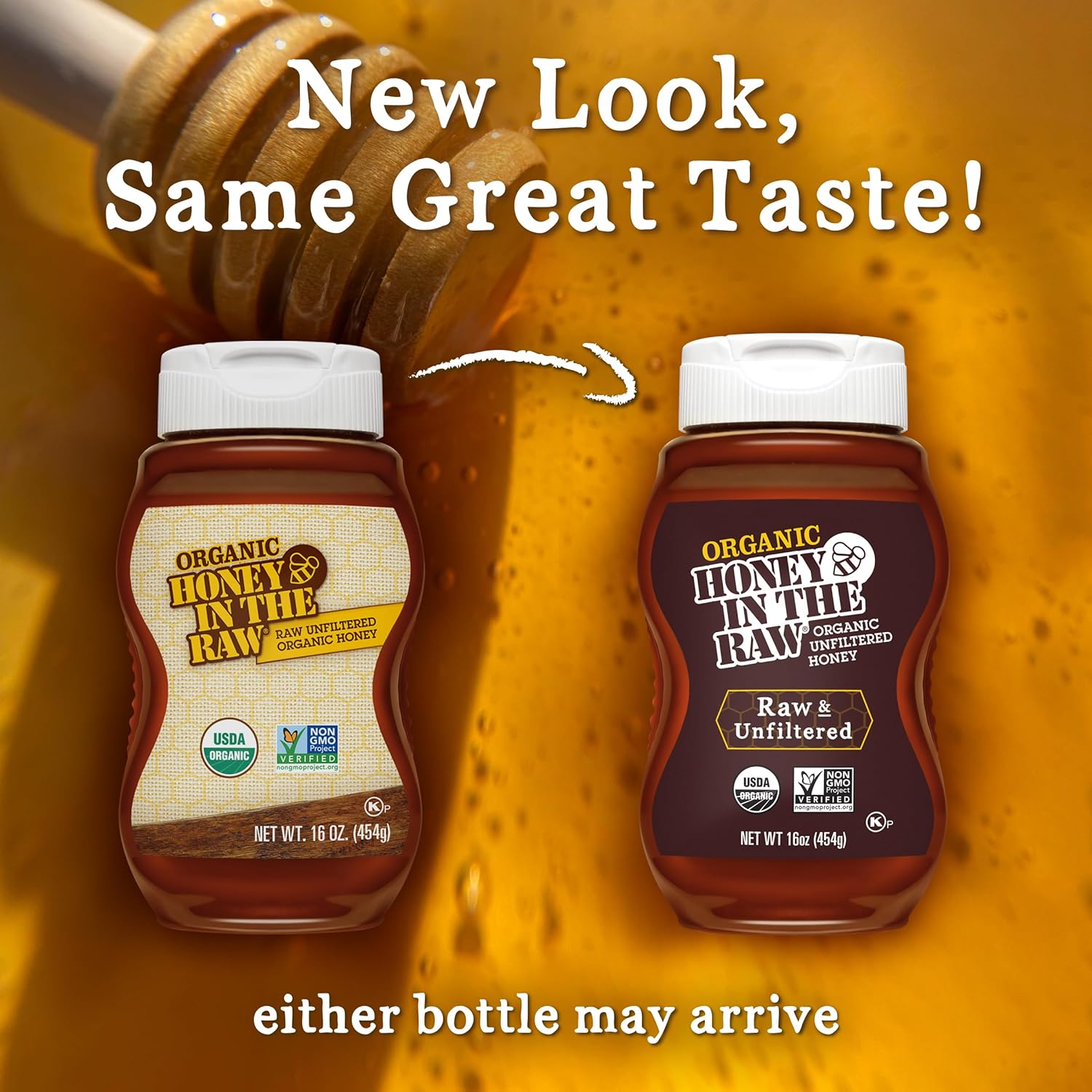 Organic Honey In The Raw, 16 oz., Pure Raw Honey Sourced from Brazil, Hand Harvested and Unfiltered, USDA Organic, Non-GMO Project Verified and Kosher : Grocery & Gourmet Food