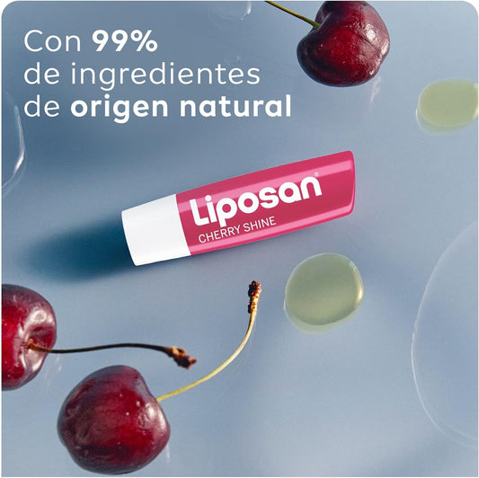 Liposan Blackberry Shine (1 X 4.8G), Raspberry Lip Balm, Coloured Lip Balm, Moisturising Lip Balm For Beautiful, Soft And Juicy Lips