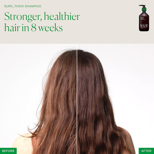 The Nue Co. Supa Thick Shampoo, Supports Hair Growth And Scalp Health, Hydrating, For All Hair Types, Vegan, 8.45 Fl Oz