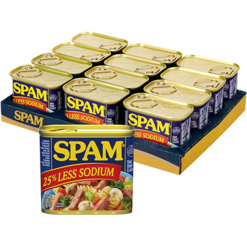 SPAM Less Sodium, 12 Oz (Pack Of 12)