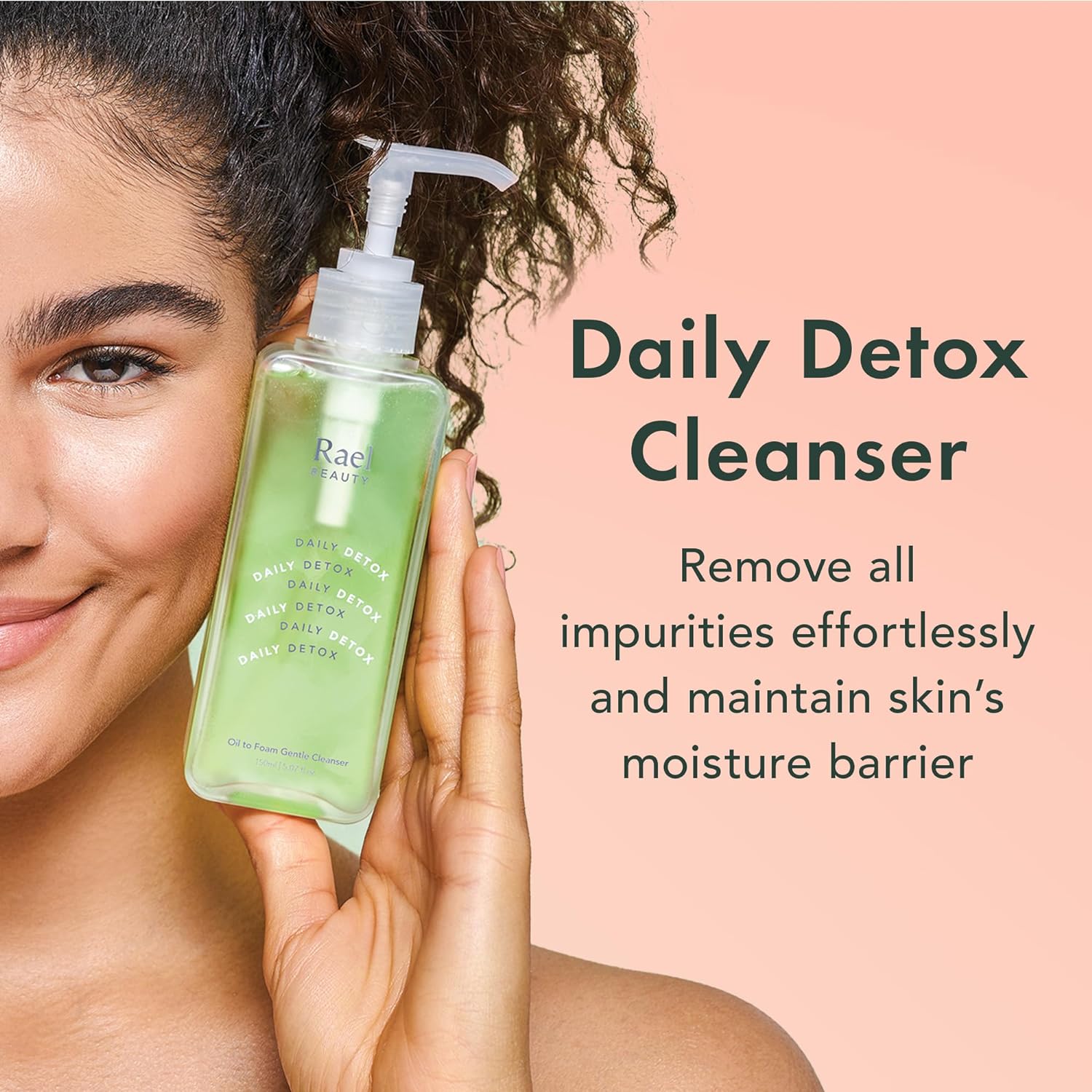 Rael Skin Care, Facial Cleanser - Oil to Foam, Gentle Face Wash, Daily Foaming Cleanser, All Skin Types, Hydrating Vitamin B5, Daily, Clean Ingredients, Cruelty Free Skin Care (5.07oz) : Beauty & Personal Care