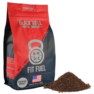 Black Rifle Coffee Company Ground Coffee Medium Roast - Roasted Blend Made From Pure Arabica Beans - Colombian & Brazilian Beans - Veteran Founded & American Made (Just Black, 12Oz Bag)