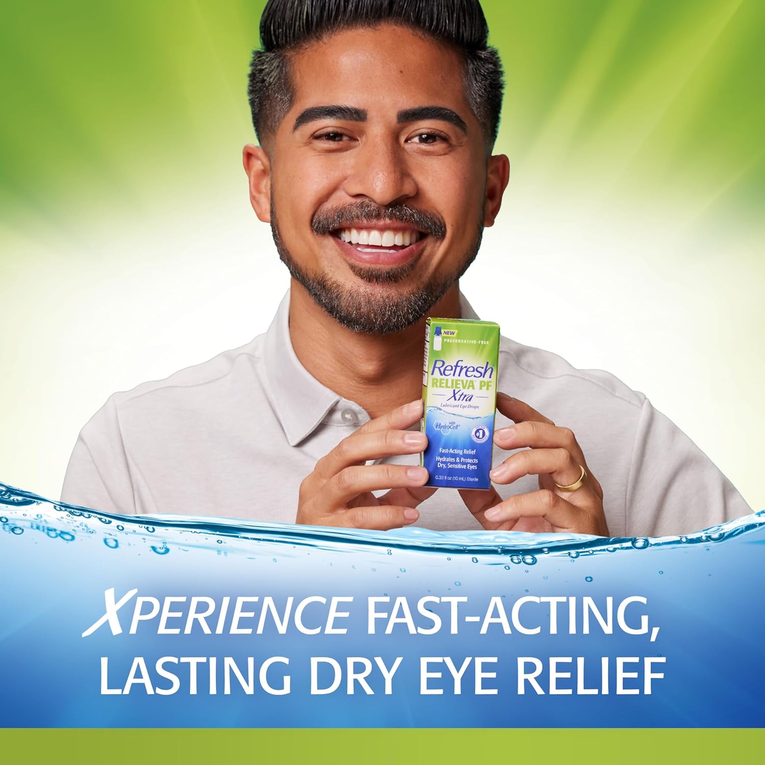 Refresh RELIEVA Xtra Preservative-Free Tears Lubricant Eye Drops, 0.33 fl oz (10 mL) (Pack of 2) : Health & Household