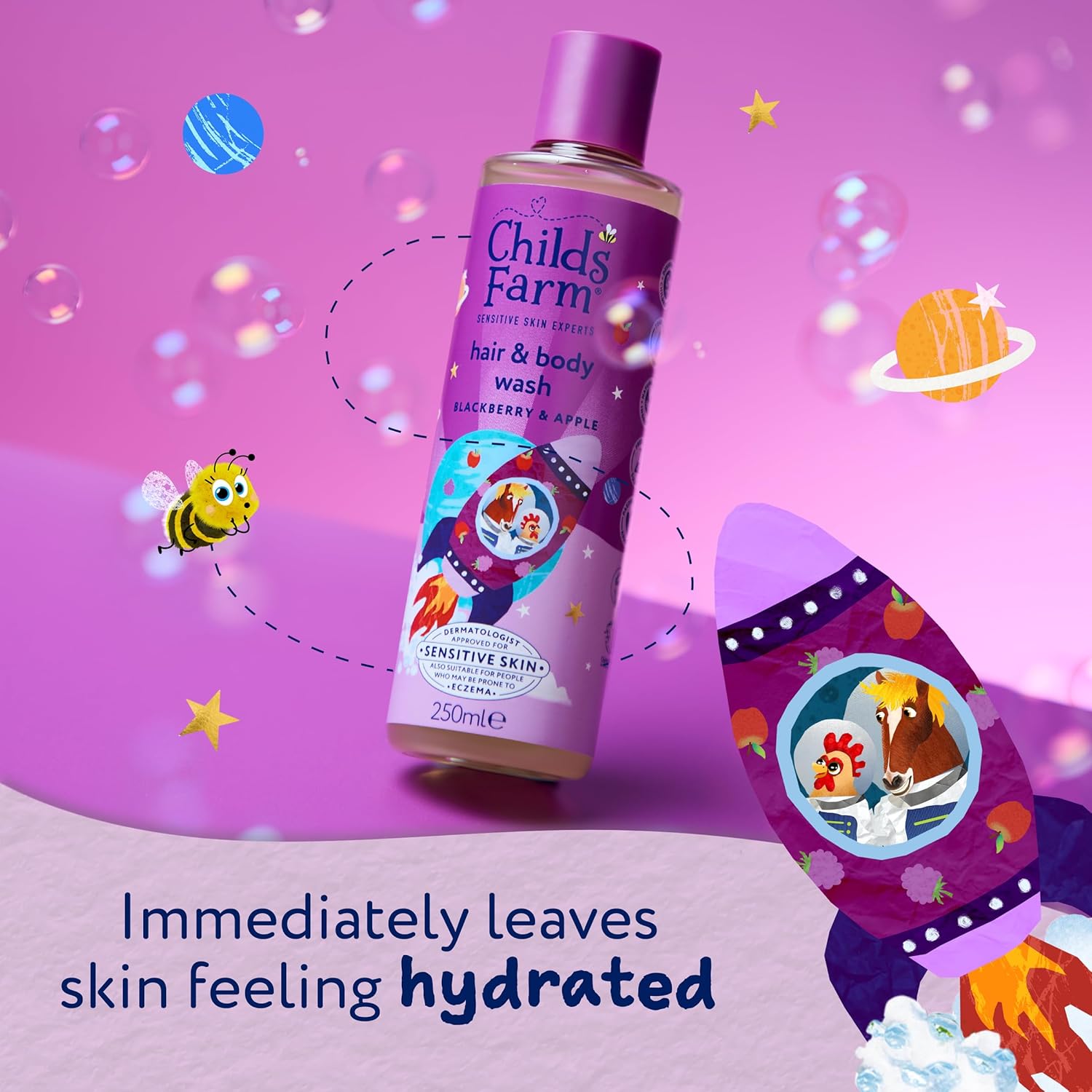 Childs Farm Kids Hair & Body Wash, Blackberry & Apple | Tear-free, Gently Cleanses | Suitable for Dry, Sensitive Skin, 250ml : Amazon.co.uk: Baby Products