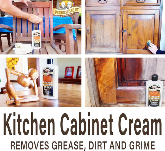 Parker and Bailey Kitchen Cabinet Cream-Wood Cleaner-Grease Remover 16 oz (3)