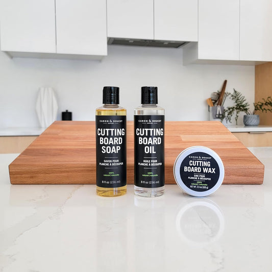 Caron & Doucet - Ultimate Cutting Board Maintenance Kit - Cutting Board Oil, Cutting Board Soap, Cutting Board Wax