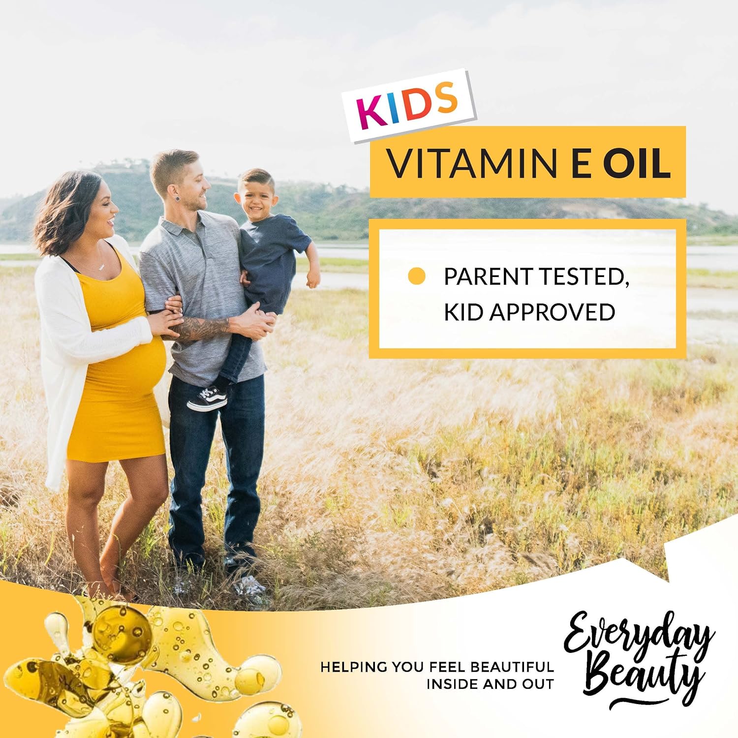 Organic Vitamin E Oil - Nourishing Baby Massage Oil For Moisturizing Dry Skin - Fragrance Free & All Natural Plant Based, Lightweight Gentle Blend - 2 Fl Oz With Pump Top : Baby