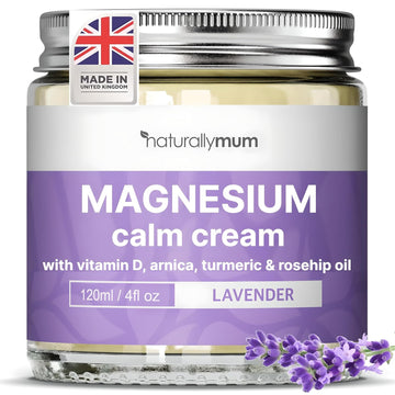 Magnesium Cream With Vitamin D3 [4 Fl Oz] - Magnesium And Vit D Lotion - Turmeric & Arnica Calm Cream - Magnesium And Vit D3 - Lavender
