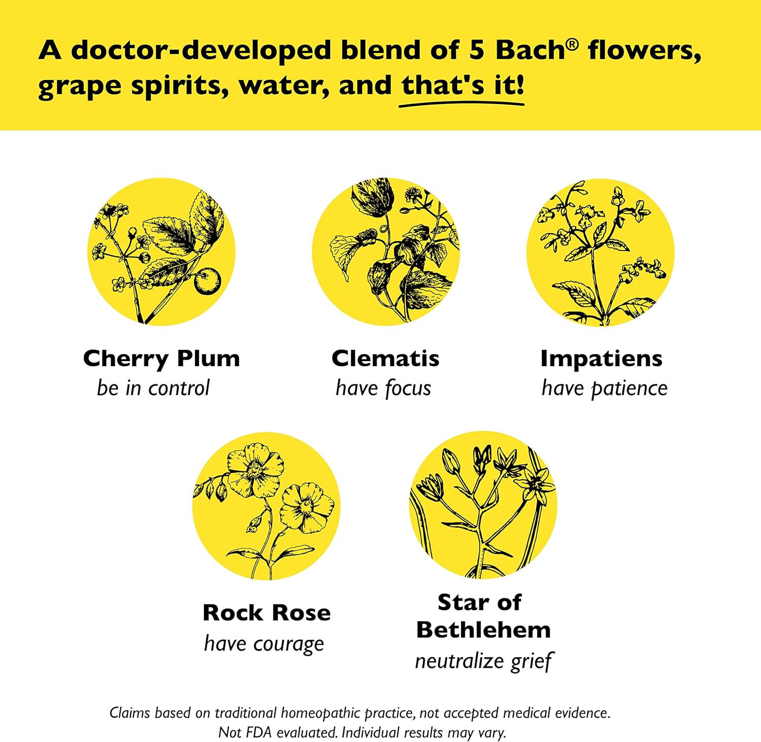 Bach RESCUE REMEDY Dropper 10mL, Natural Stress Relief, Homeopathic Flower Essence, Vegan, Gluten & Sugar-Free, Non-Habit Forming : Health & Household