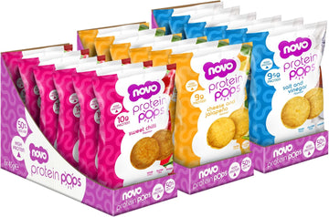 Novo Nutrition | Protein Pops | Healthy Savoury Snack With High Protein, Low Sugar And High Fibre | Pack Of 6 X 45G (Sweet Chilli)