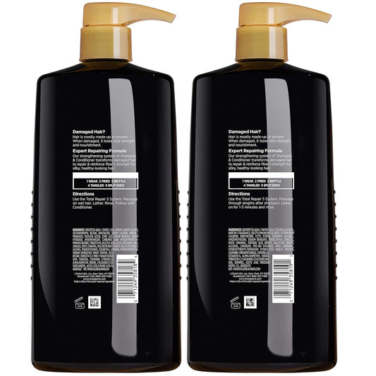 L'Oreal Paris Elvive Total Repair 5 Repairing Shampoo And Conditioner For Damaged Hair, 28 Ounce (Set Of 2)