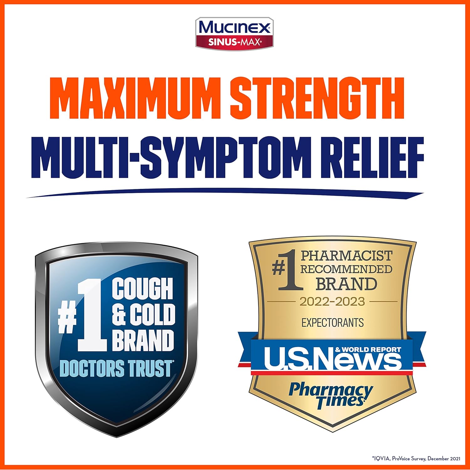 Maximum Strength Mucinex Sinus-Max Pressure, Pain & Cough Caplets, 20 Ct