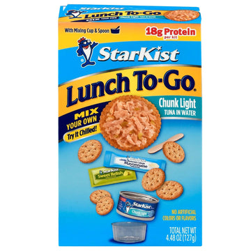 StarKist Lunch To-Go Chunk Light Mix Your Own Tuna Salad, 4.48 Oz, Pack of 12