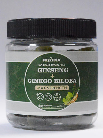 Ginkgo Biloba 500mg + Panax Ginseng Gummies