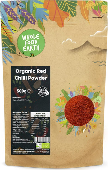 Wholefood Earth Organic Red Chilli Powder 250 G | Gmo Free | Certified Organic