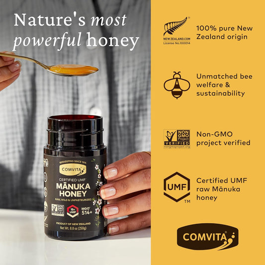 Comvita Unpasteurised Manuka Honey From New Zealand (Umf 15+, Mgo 514+) - 250G