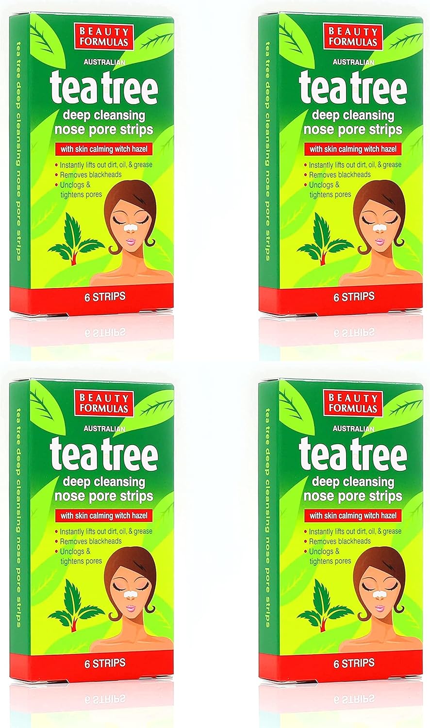 24X Australian Tea Tree & Witch Hazel Nose Strips | Removes Blackheads, Unclogs & Tightens Pores