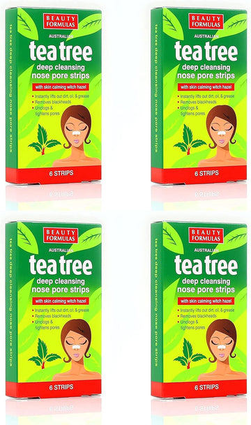 24X Australian Tea Tree & Witch Hazel Nose Strips | Removes Blackheads, Unclogs & Tightens Pores