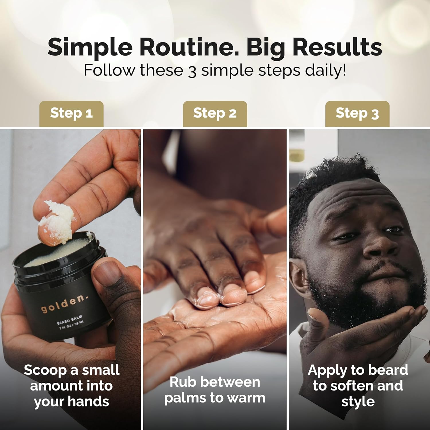 Golden Grooming Beard Balm | Unique Masculine Scent | Shea Butter For Beard Growth | Tames, Moisturizes & Styles – Toasted Vanilla, 4Oz : Beauty & Personal Care