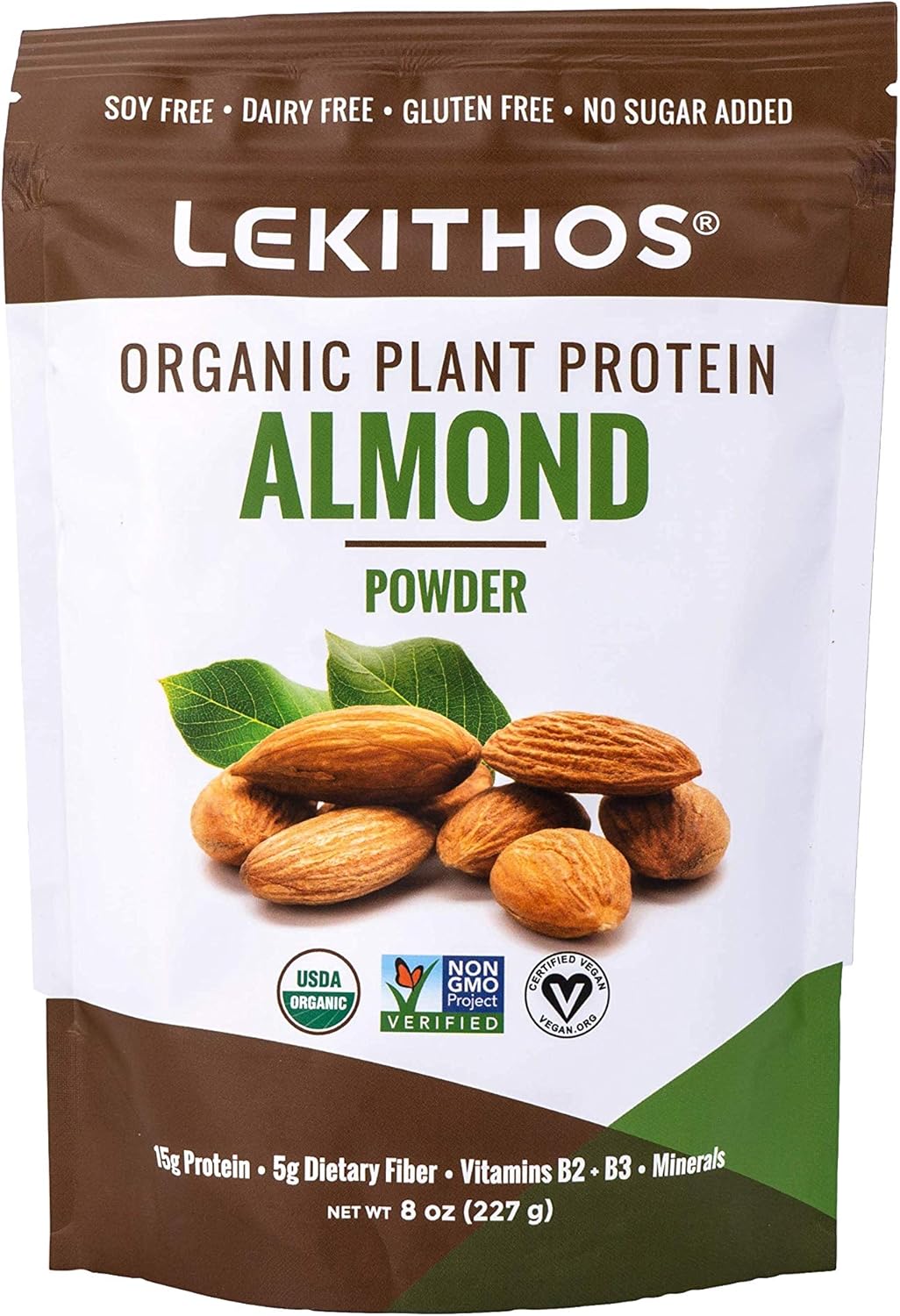 Certified Organic Almond Protein Almond Powder - 8 Oz -Single Ingredient - Non-Gmo Project Verified