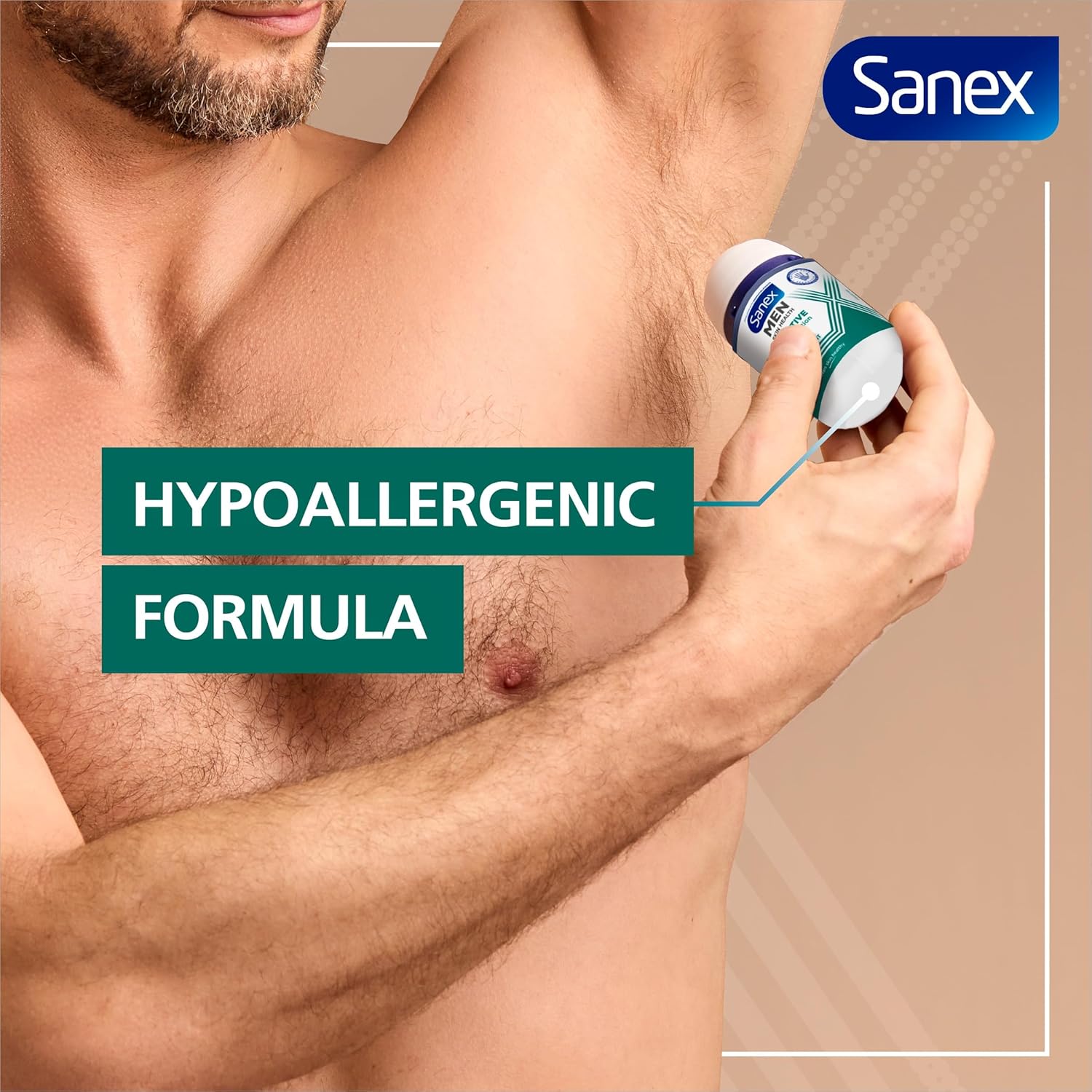 Sanex Men Sensitive Antiperspirant Roll-On Deodorant 6x50ml - 48 hour sweat protection - odour-fighting formula - slows down odour release - gentle on skin - 0% alcohol* : Amazon.co.uk: Beauty