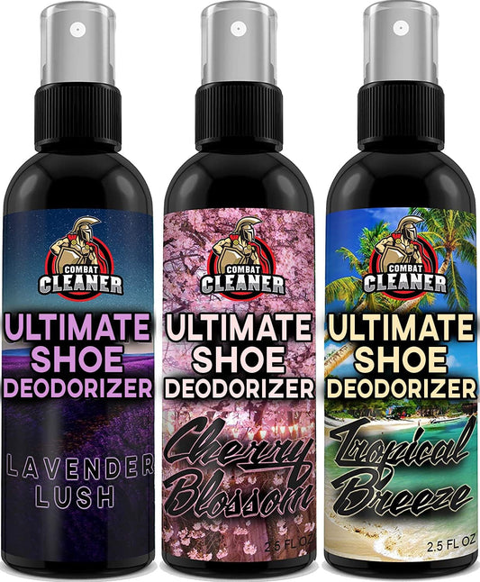 Shoe Deodorizer Spray and Foot Odor Eliminator (Women), Air Freshener for Sneakers, Gym Bags, and Locker by Combat Cleaner : Health & Household