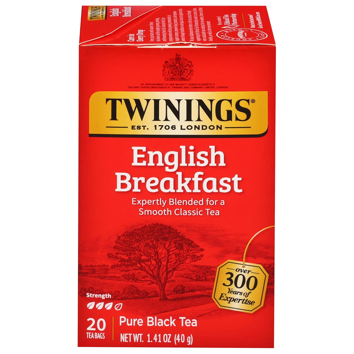 Twinings Of London English Breakfast Black Tea, 20 Ct